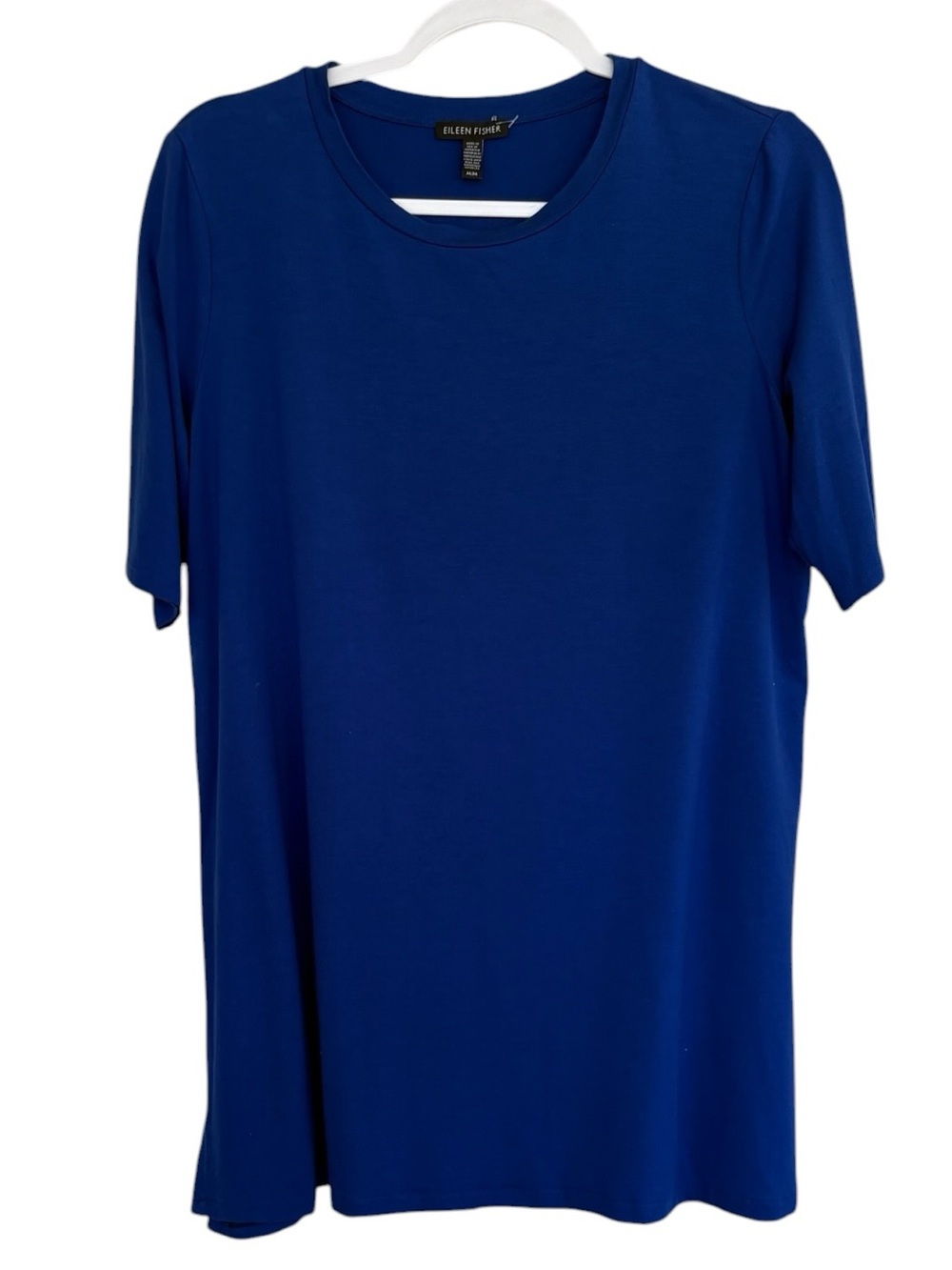 Eileen Fisher Short-Sleeve Crew Neck Tunic Shirt Size M
